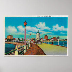 Poster Vue de pilier d'arc-en-ciel, Long Beach