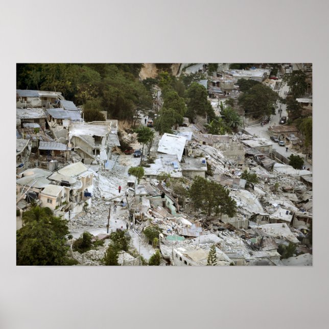 Poster Vue de Port-au-Prince, Haïti (Devant)