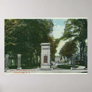 Poster Vue de porte de mémorial d'université des