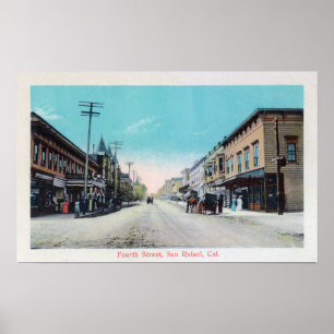 Poster Vue de quatrième rue San Rafael, CA