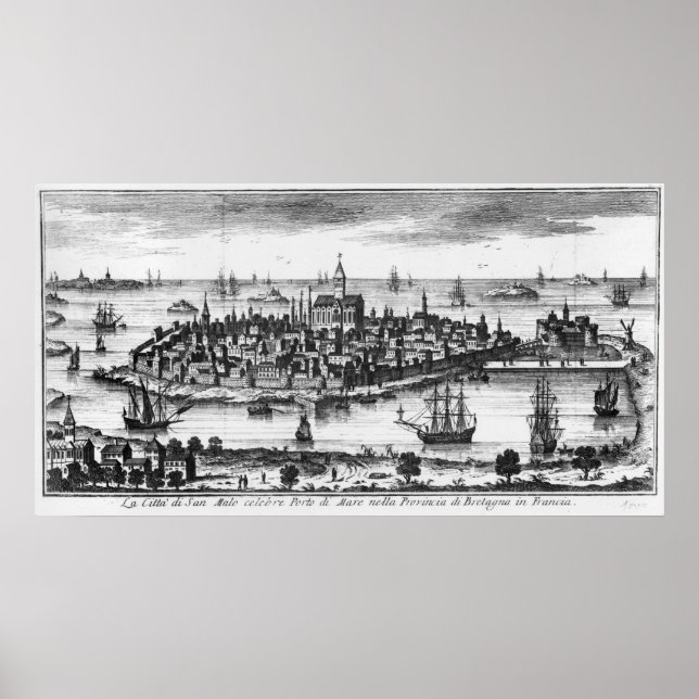 Poster Vue de Saint-Malo (Devant)