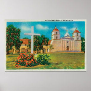 Poster Vue de Santa Barbara de mission