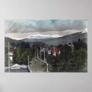 Poster Vue de Topo de bâti de CitySanta Paula, CA