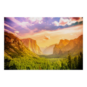 Poster Vue de tunnel de parc national de Yosemite