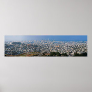 Poster Vue de Twin Peaks San Francisco