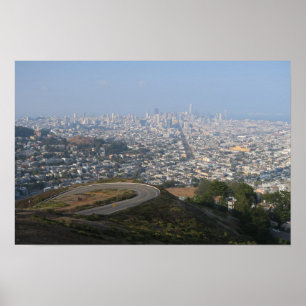 Poster Vue de Twin Peaks San Francisco