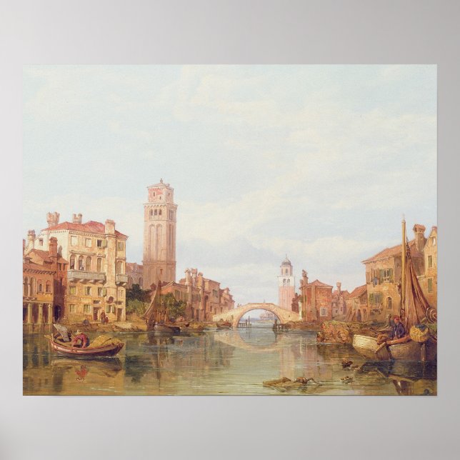 Poster Vue de Vérone, 1848 (huile sur toile) (Devant)
