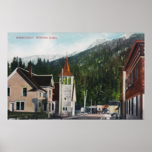 Poster Vue de ville de mission StreetKetchikan, AK