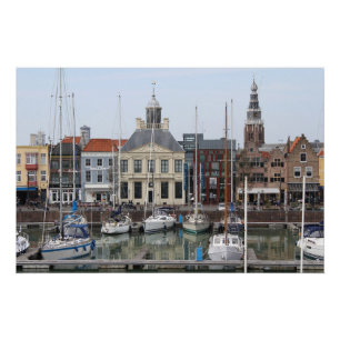 Poster Vue de Vissershaven, Vlissingen, Pays-Bas