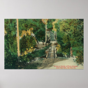 Poster Vue de vue d'au sol de pique-nique de parc de