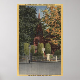 Poster Vue d'église épiscopale de St James