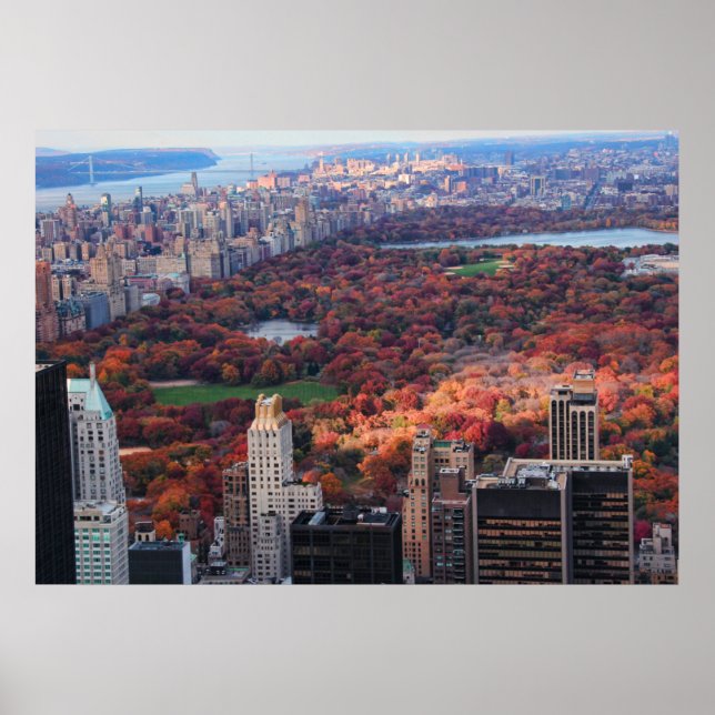 Poster Vue d'en haut : Automne à Central Park 01 (Devant)