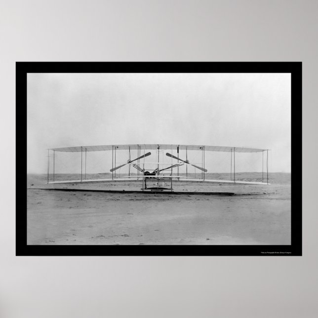 Poster Vue d'ensemble de l'avion d'un frère Wright 1911 (Devant)