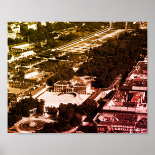 Poster Vue d'ensemble du parc Belvedere à Vienne en Autri