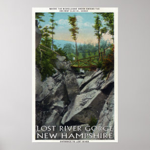 Poster Vue d'entrée d'une gorge glaciaire antique