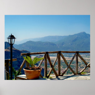 Poster Vue depuis le balcon de Meteora Greece