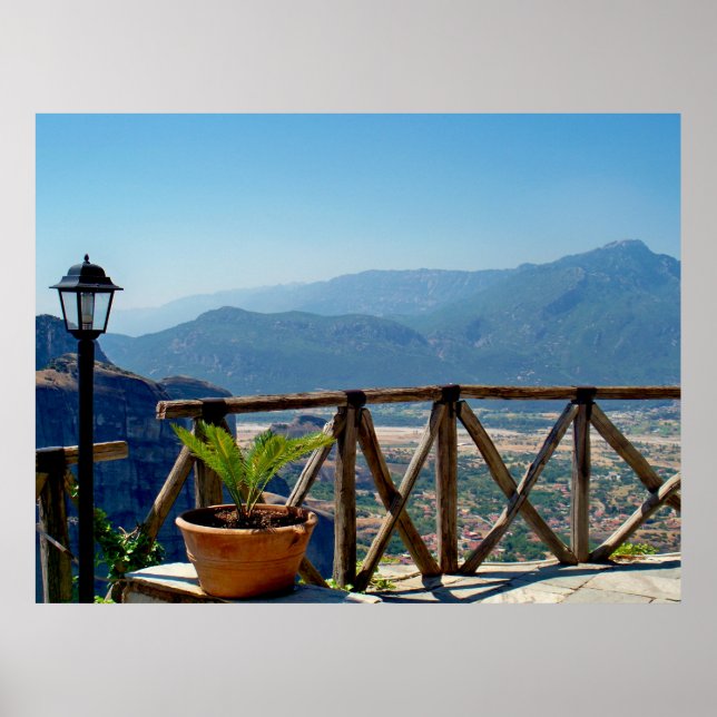 Poster Vue depuis le balcon de Meteora Greece (Devant)