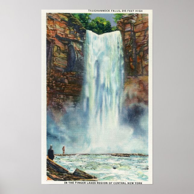 Poster Vue des chutes de Taughannock depuis le bas (Devant)
