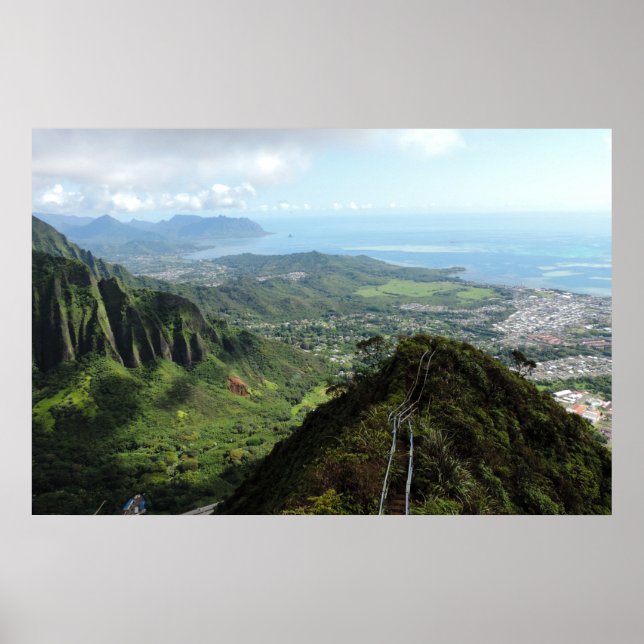 Poster Vue des Escaliers au Ciel (Hawaii) (Devant)