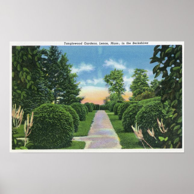 Poster Vue des jardins de Tanglewood # 2 (Devant)