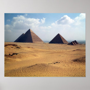 Poster Vue des Pyramides de Cheops