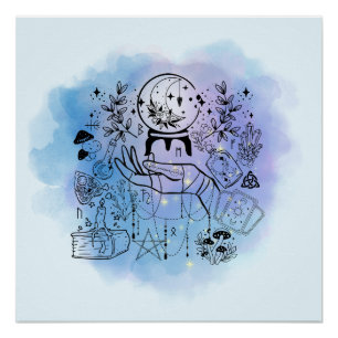 Poster Vue des sorcières : Conception visionnaire mystiqu