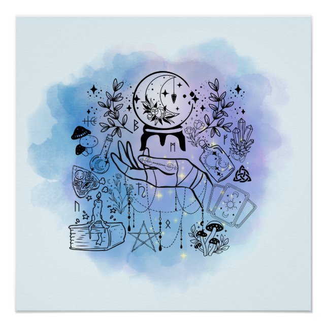 Poster Vue des sorcières : Conception visionnaire mystiqu (Devant)