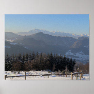 Poster Vue des Tatras d'hiver de Beskid Sądecki