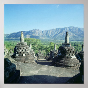 Poster Vue des trois terrasses circulaires