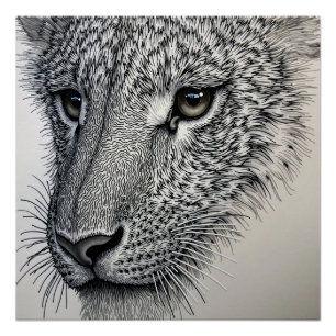 Poster Vue détaillée du loup