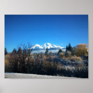 Poster Vue d'hiver à Mount Shasta, CA