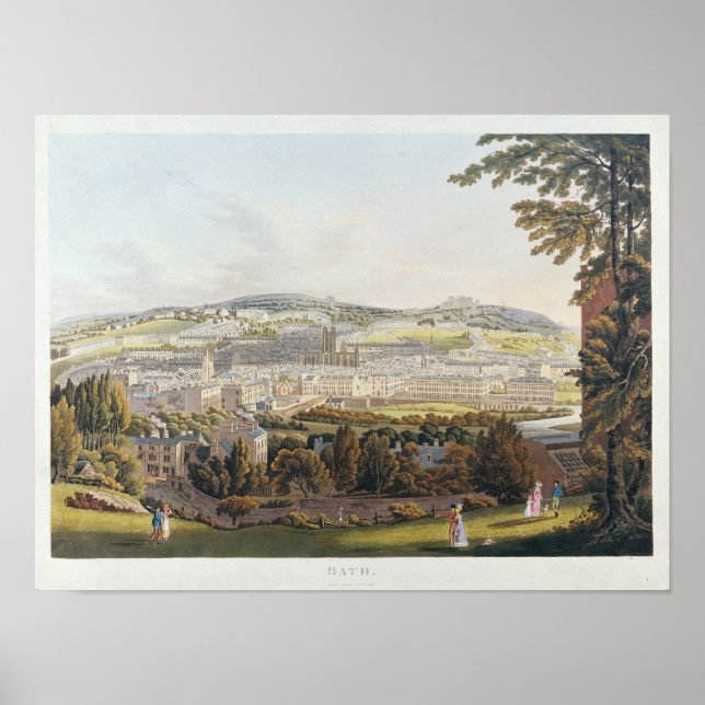 Poster Vue du bain, 1817 (Devant)