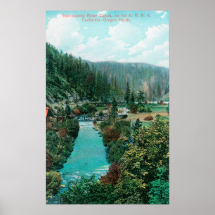 Poster Vue du canyon du fleuve Sacramento sur le PS