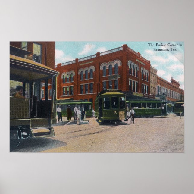 Poster Vue du coin le plus animéBeaumont, TX (Devant)