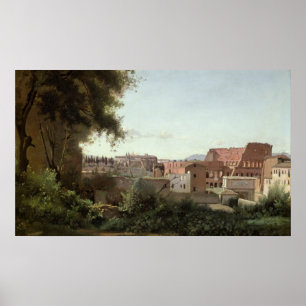 Poster Vue du Colosseum des jardins de Farnese