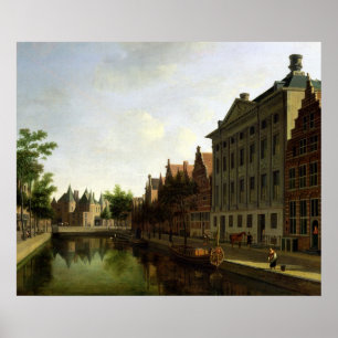 Poster Vue du Kloveniersburgwal à Amsterdam