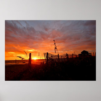 Poster Vue du lever du soleil