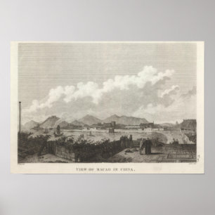 Poster Vue du Macao en Chine