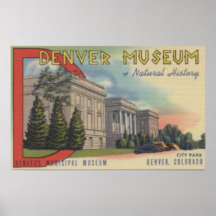 Poster Vue du musée d'histoire naturelle de Denver