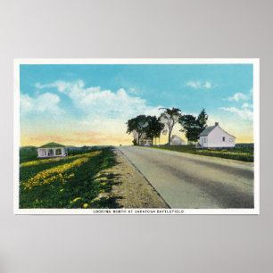 Poster Vue du nord de champ de bataille de Saratoga