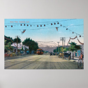 Poster Vue du parc Idora de StreetOakland, CA