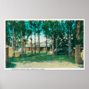 Poster Vue du parc touristique municipal Idaho Falls, ID