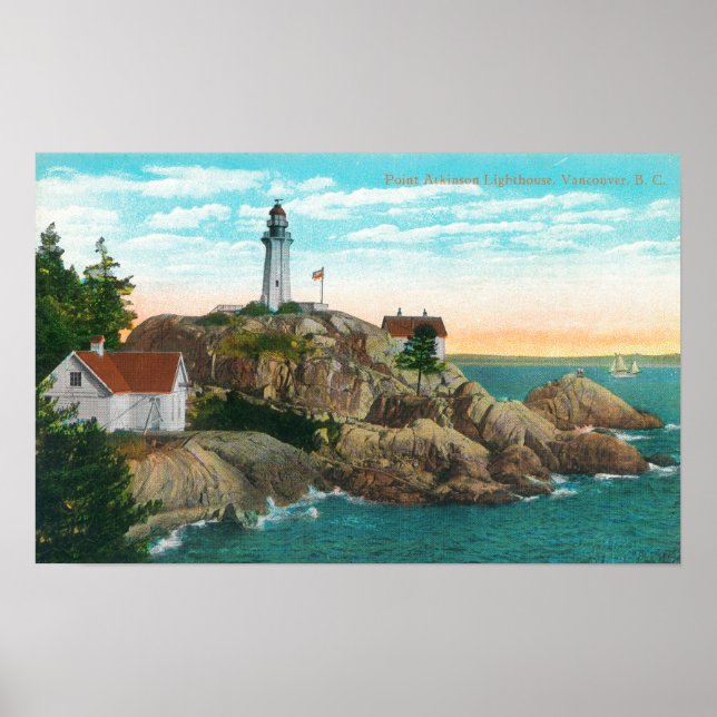 Poster Vue du phare de Point Atkinson (Devant)