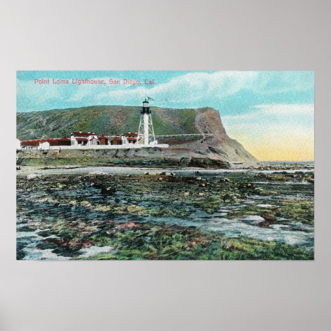 Poster Vue du phare de Point LomaSan Diego, CA (Devant)