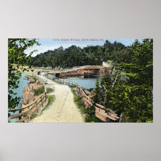 Poster Vue du pont de l'île d'Orr (Devant)