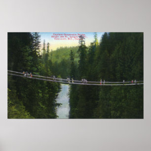 Poster Vue du pont de suspension Capilano
