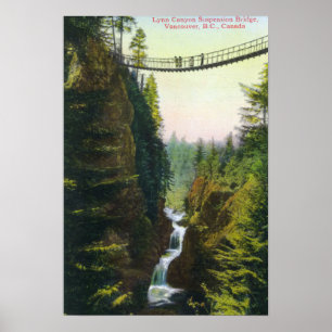 Poster Vue du pont de suspension de Lynn Canyon