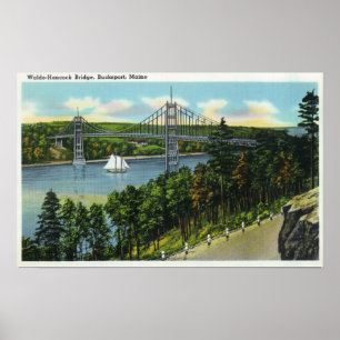 Poster Vue du pont de Waldo-Hancock
