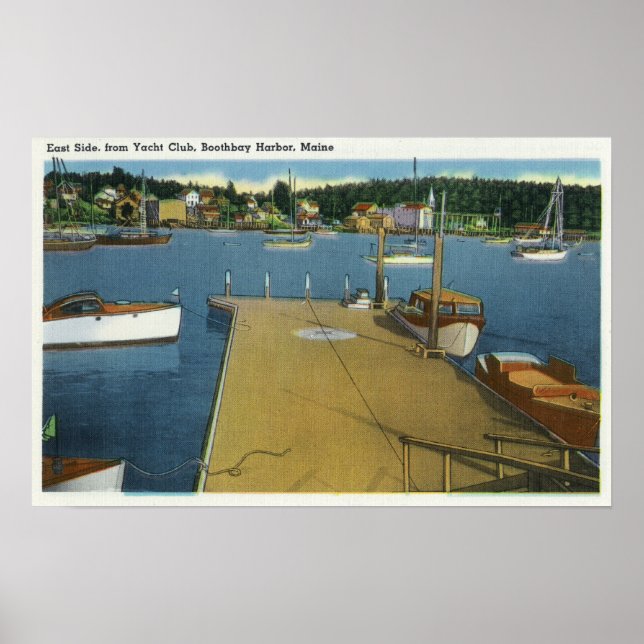 Poster Vue du port de East Side Yacht Club (Devant)
