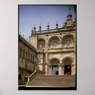 Poster Vue du portail du transept sud commencé c.1100